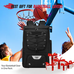 Multi-Sport Training Backpack for Men – Football & Basketball Storage Bag with Shoe Pocket