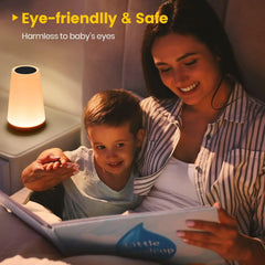 13 Color RGB Touch Night Light with Remote, USB Rechargeable Bedside Lamp