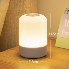 LED Touch Night Lamp with Dimmable Light and USB Charging for Bedside Use