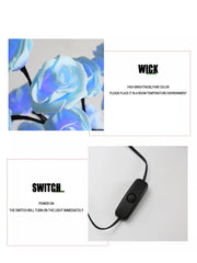 24 LED Rose Tree USB Table Lamp Fairy Flower Night Light Home Decor Gift