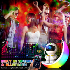 Cute Moon Night Light with RGB Color Changing, Clock & Bluetooth Speaker