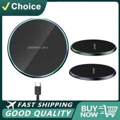 LED Mini Wireless Charging Pad Fast Dock for iPhone Pro Max & Xiaomi Samsung