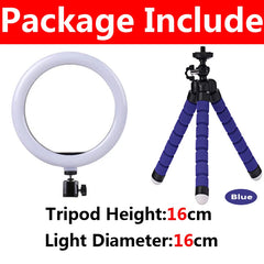 Portable 10-Inch LED Ring Light Kit with Tripod for Live Video & Photo Studio