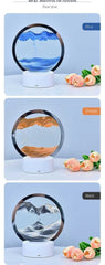 LED 16-Color 3D Sandscape Lamp RGB Hourglass Moving Sand Art Night Light