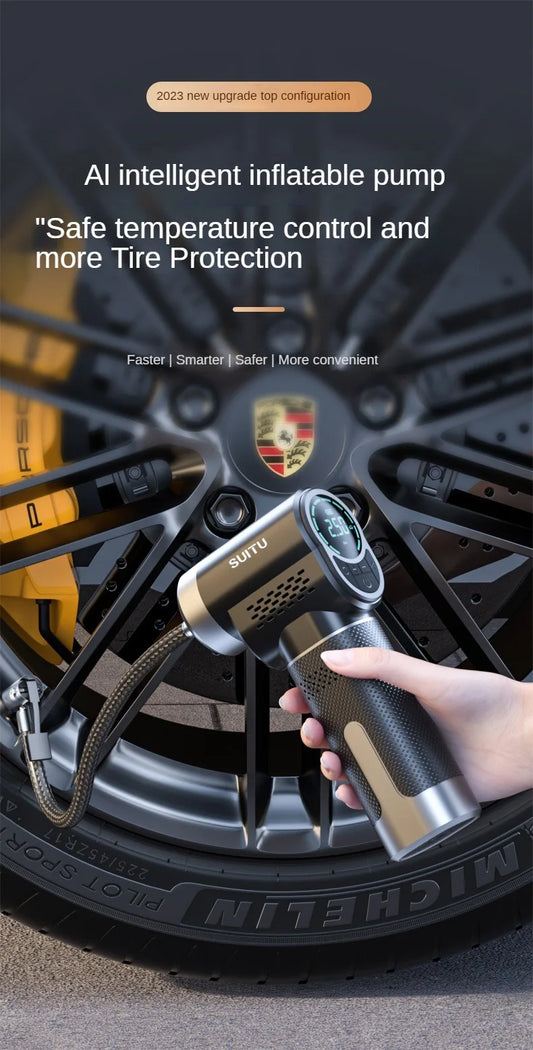 EAFC Mini 12V Car Air Compressor, 150 PSI Digital Tire Inflator