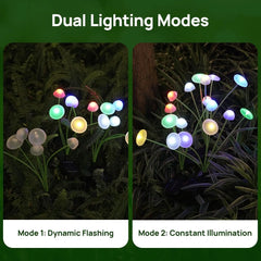 Dual-Mode LED Solar Mushroom Garden Lights – Waterproof Pathway & Patio Decor