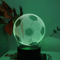 Modern Creative Football 3D Night Light, USB Powered Home Decor Lamp LED