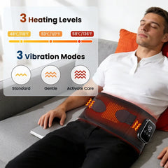 Electric Heated Vibration Waist Massage Belt with Lumbar Support