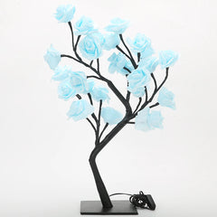 24 LED Rose Tree USB Table Lamp Fairy Flower Night Light Home Decor Gift