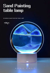 LED 16-Color 3D Sandscape Lamp RGB Hourglass Moving Sand Art Night Light
