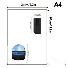 LED Galaxy Star Projector Light with Water Ripple, USB, Remote Control