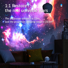 Galaxy Star Projector Night Light – HD Image Disc Planetarium with Bluetooth & Remote