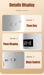 Rechargeable Touch Night Light, 3-Color LED Bedside Lamp for Kids Room