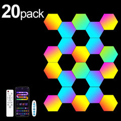 Intelligent RGB Hexagonal Wall Lamp – DIY Modular LED Light with Music Rhythm Control
