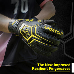 Sportout Youth Goalkeeper Gloves – Breathable Fingersave Design