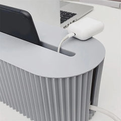 Nordic Desktop Plug Board Storage Box with Cable & Router Organizer