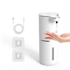 380ML Touchless Automatic Soap Dispenser, IPX5 Waterproof, 4-Level Foam Control