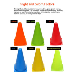 5-Pack Soccer Obstacle Marker Buckets – 23cm (9-Inch) Plastic Training Cone Sets
