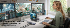 UGREEN 12-in-1 USB-C Docking Station with Dual HDMI 4K@120Hz, DP, 100W PD