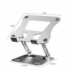Adjustable Aluminum Laptop & Tablet Stand up to 17", Portable Folding Cooling Support