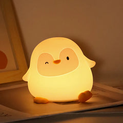 Cute Silicone Fox & Rabbit Touch Night Lamp, Dimmable & Rechargeable