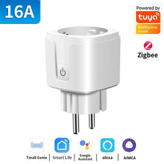 TNCE Smart Plug Tuya WiFi/Zigbee 3.0 EU Socket with Timer & Voice Control