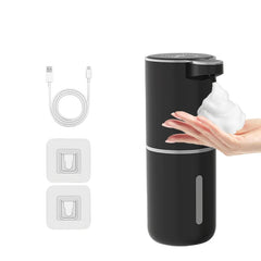 380ML Touchless Automatic Soap Dispenser, IPX5 Waterproof, 4-Level Foam Control