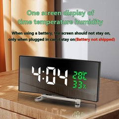 Multifunction LED Alarm Clock with Temp/Humidity Display