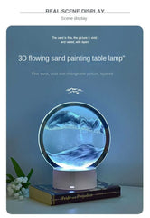 LED 16-Color 3D Sandscape Lamp RGB Hourglass Moving Sand Art Night Light