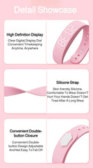 Student Smart Sports Watch with Pedometer, Vibration Alarm & LED Display