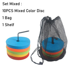 10-Piece Sports Training Flat Cones – Portable Speed & Agility Marker Discs