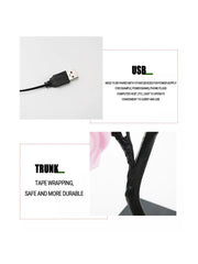 24 LED Rose Tree USB Table Lamp Fairy Flower Night Light Home Decor Gift