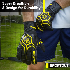 Sportout Youth Goalkeeper Gloves – Breathable Fingersave Design