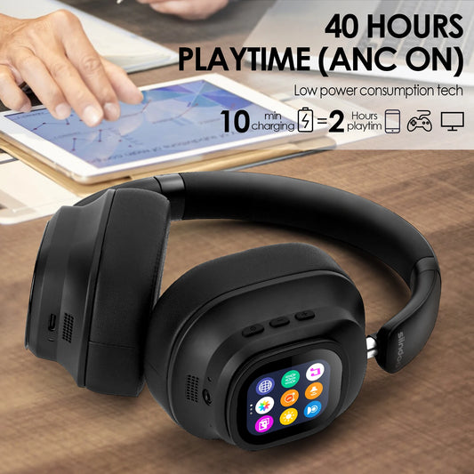 Siindoo JH-ANC930Plus Hybrid Wireless ANC Headphones with LED Touch Control