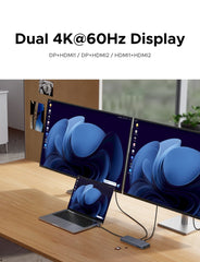 UGREEN 12-in-1 USB-C Docking Station with Dual HDMI 4K@120Hz, DP, 100W PD