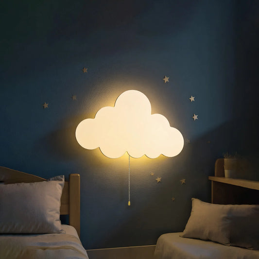 Cloud Light Floating Wall Lamp for Nursery & Kids Rooms, Battery Powered