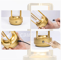 LED Crystal Touch Table Lamp, Rechargeable Decorative Bedside Night Light