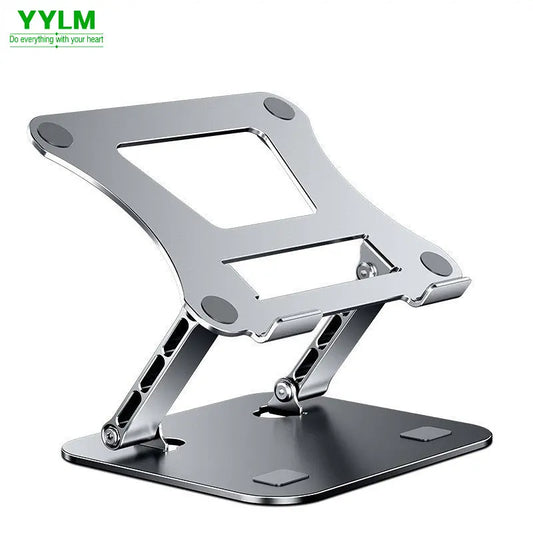 Adjustable Aluminum Laptop & Tablet Stand up to 17", Portable Folding Cooling Support
