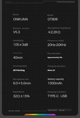 ONIKUMA GT808 Gaming Headset with Bendable Mic, Soft Pads, Immersive Sound