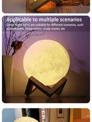LED Moon Night Light – Warm Glow Galaxy Lamp for Bedroom Décor