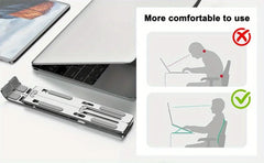 Foldable Aluminum Laptop Stand for 8–16” Laptops with Enhanced Ventilation