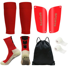 5PCS Drawstring Soccer Shin Guard Socks Set – Non-Slip Leg Covers for Training