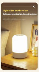 LED Touch Night Lamp with Dimmable Light and USB Charging for Bedside Use