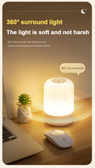 LED Touch Night Lamp with Dimmable Light and USB Charging for Bedside Use