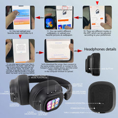 Siindoo JH-ANC930Plus Hybrid Wireless ANC Headphones with LED Touch Control