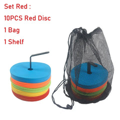 10-Piece Sports Training Flat Cones – Portable Speed & Agility Marker Discs