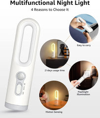 2-in-1 Portable Motion Sensor Night Light Flashlight for Reading & Camping