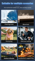 ABUDODO Portable Turbo Jet Fan with High-Speed Brushless Motor & Battery Display