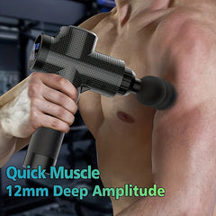 Portable Fascia Massage Gun – Deep Muscle Vibration for Neck, Back & Body Recovery