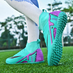 Professional Men’s Futsal Soccer Boots – High-Top, Non-Slip, Lightweight Sports Shoes